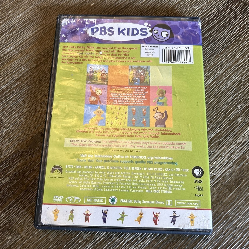 Teletubbies Again Again DVD Authentic 2004 REGION 1 USA Release Kids TV Show - Picture 2 of 4